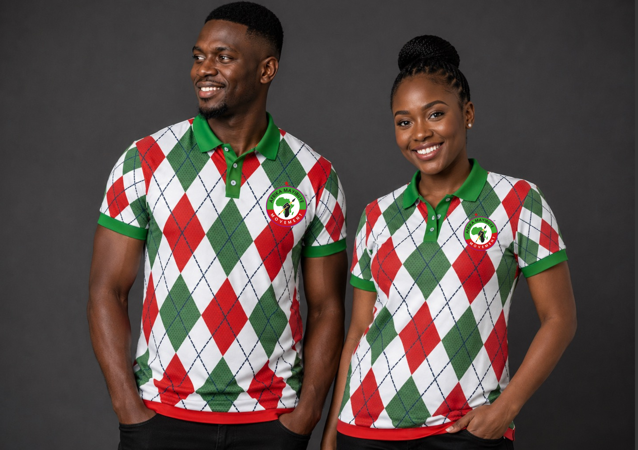 A- Emerald Classic Argyle Polo