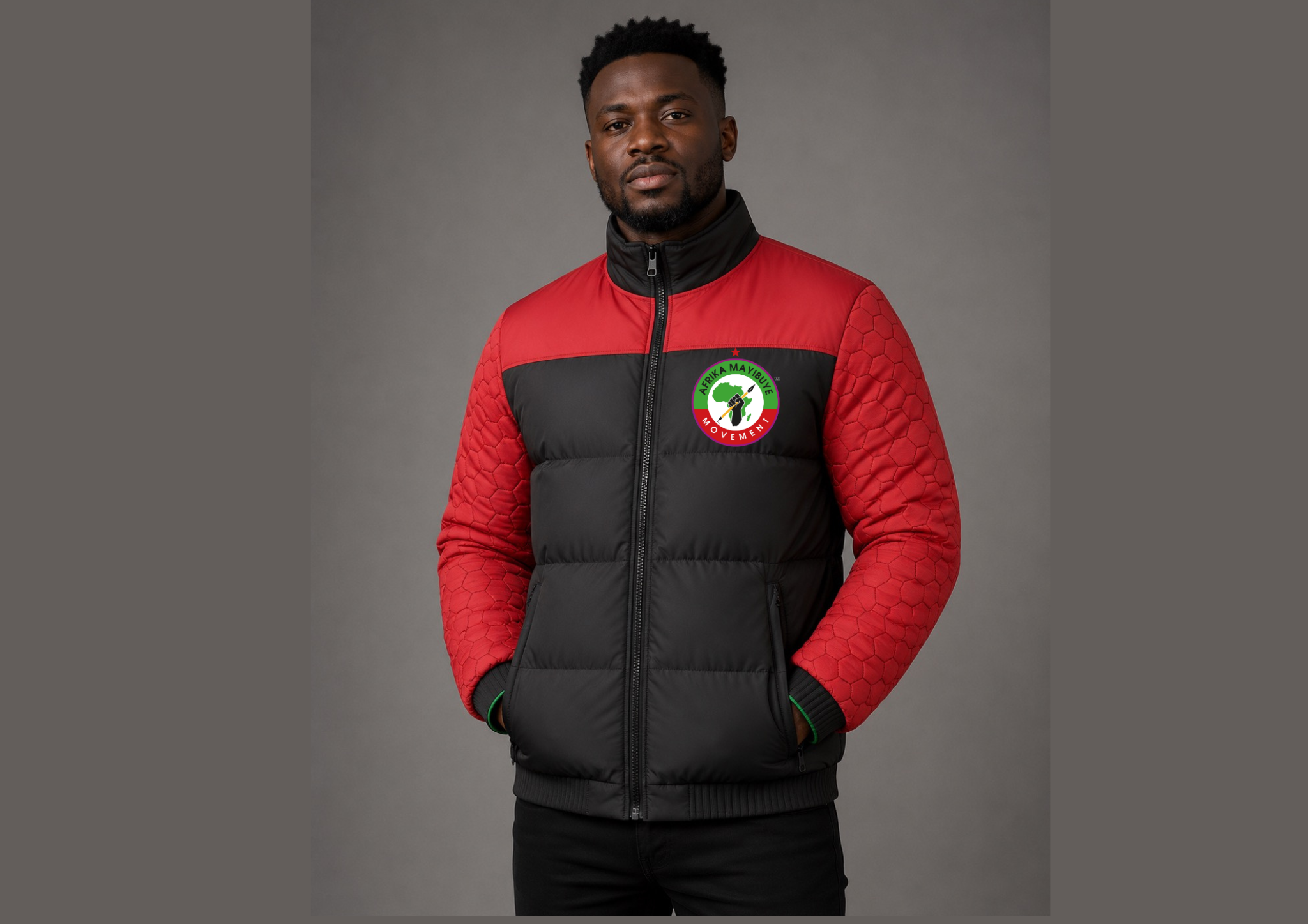 Red and Black Bomber Jacket