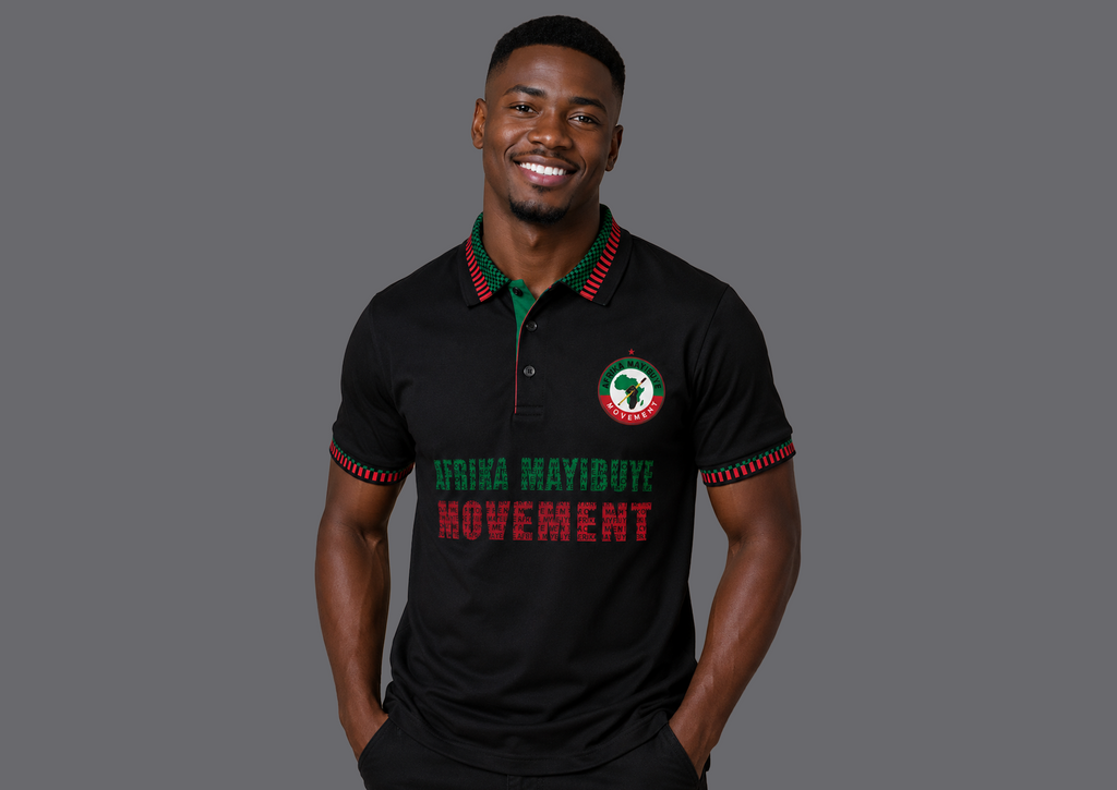 Mayibuye Black Golf T-shirt