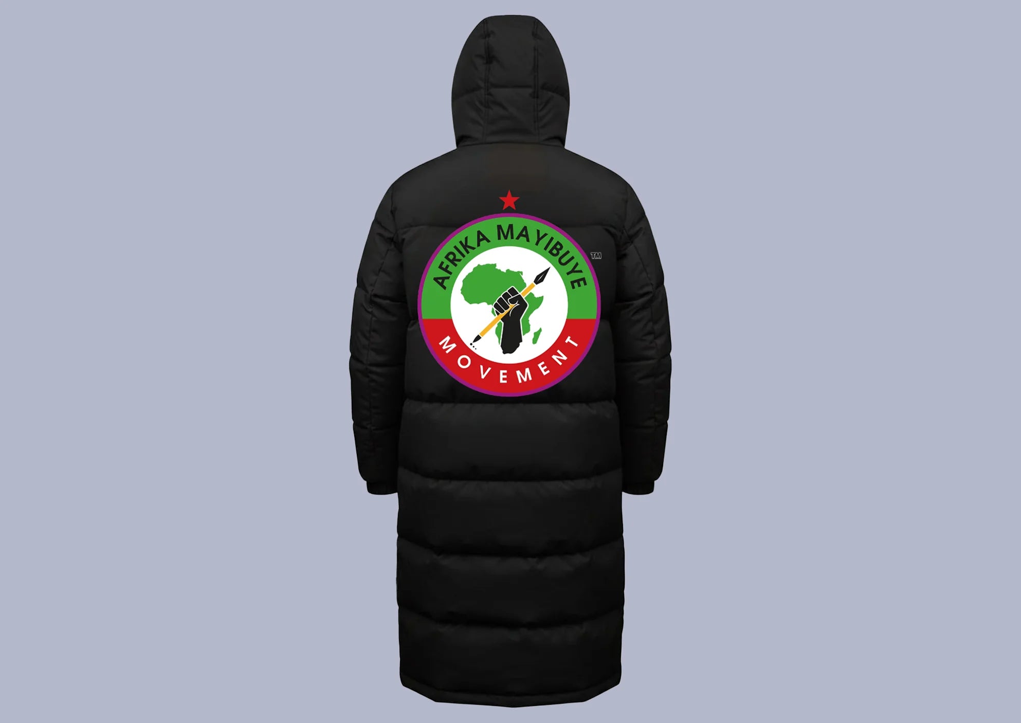 Black long Mayibuye bomber Jacket