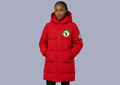RED long Mayibuye bomber Jacket