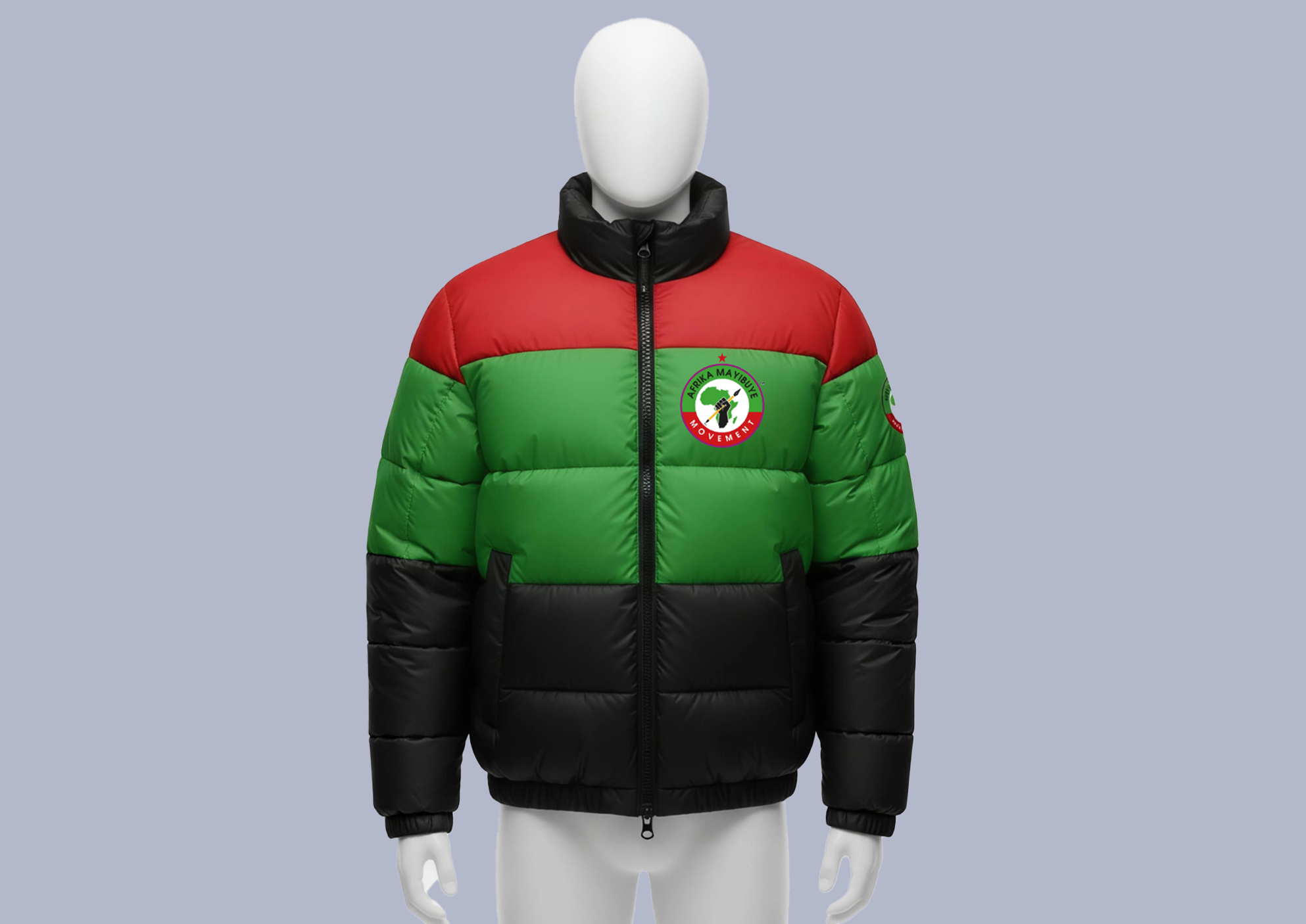 Red, Black and Green bomber jacket
