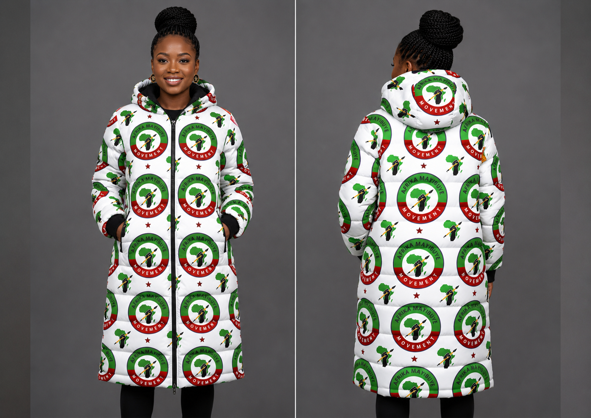 White Mayibuye Bomber Jacket