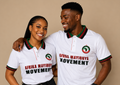 White Mayibuye striped neck Golf T-shirt