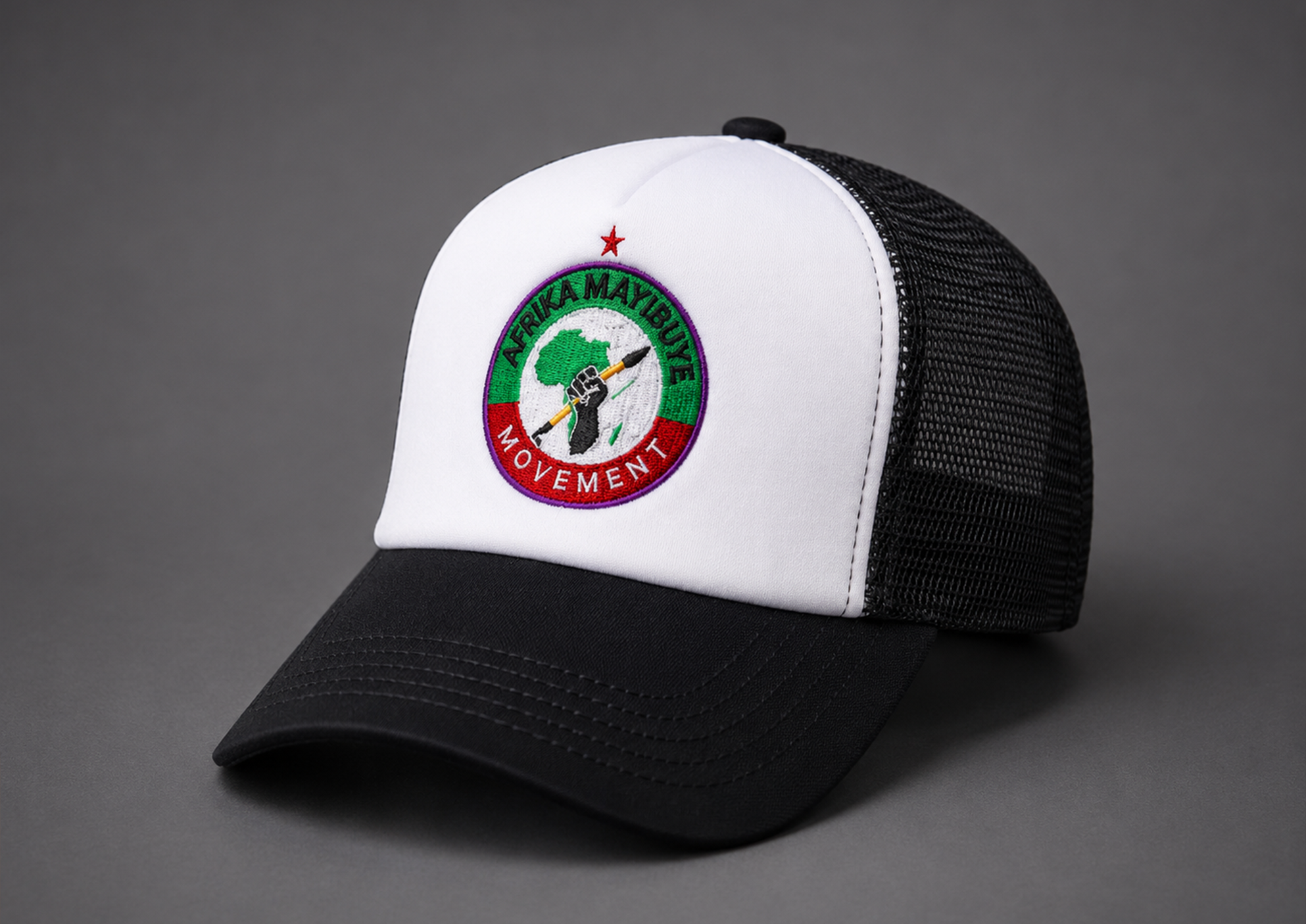 BLACK AND WHITE CAP