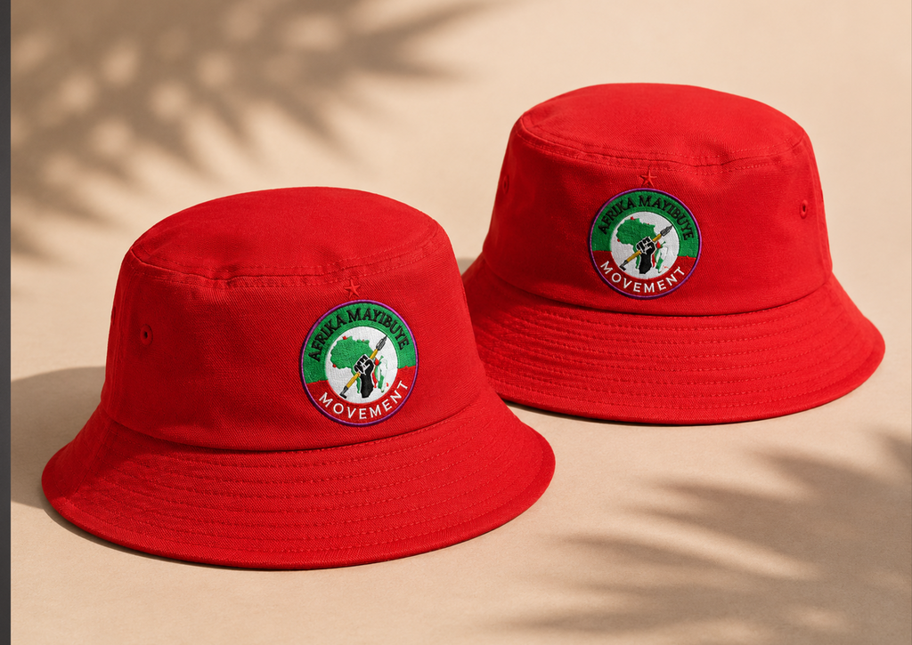 RED BUCKET HAT