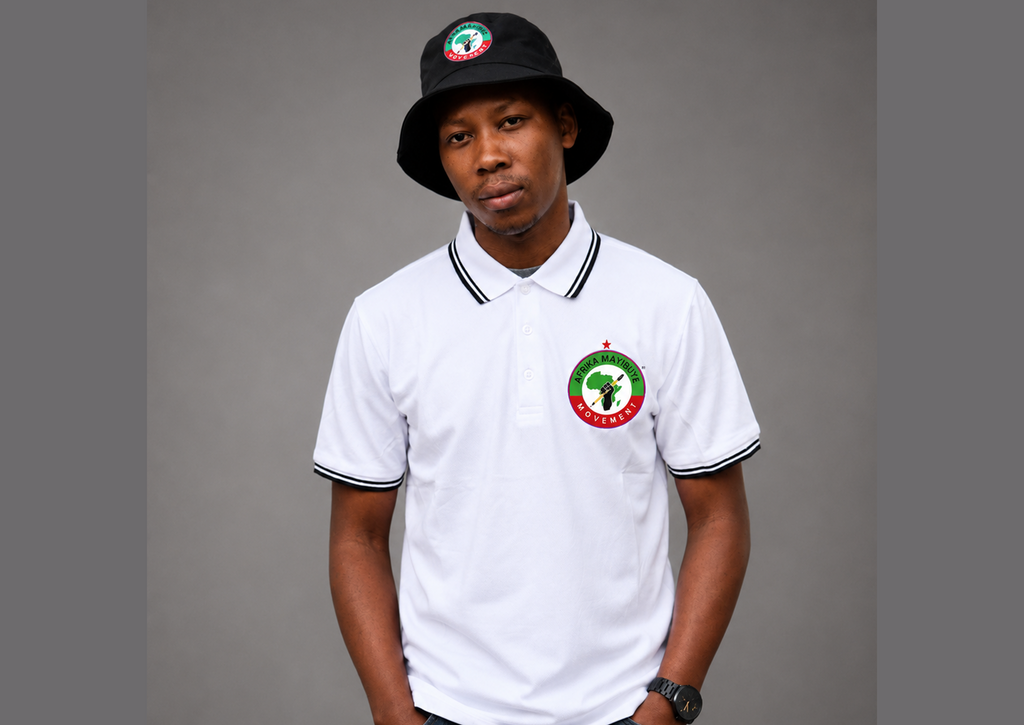 Afrika Mayibuye White Golf T-Shirt