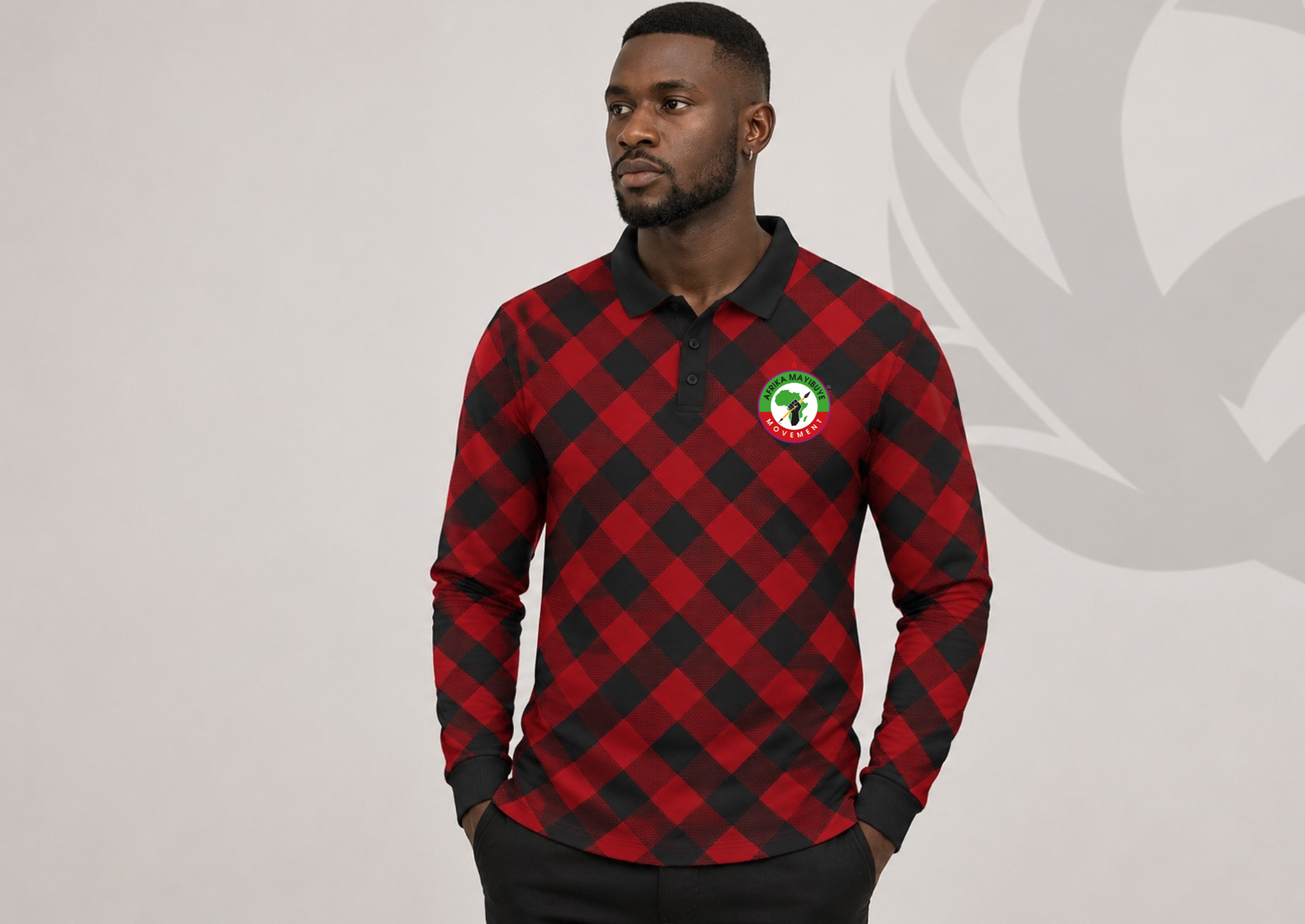 Afrika Mayibuye Long Sleeve Polo T-Shirt Description