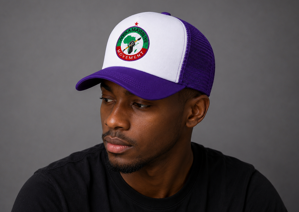 PURPLE AND WHITE CAP